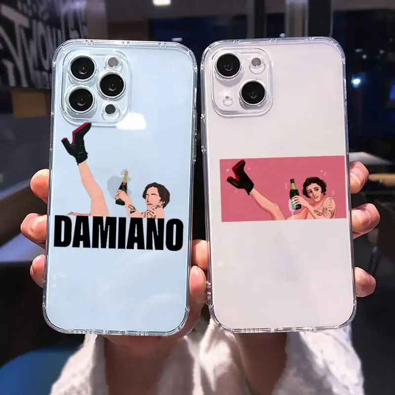 Maneskin Damiano David Phone Case For iphone 13 12 11 8 7 plus mini x xs xr pro max Transparent soft
Maneskin Damiano David Phone Case For iphone 13 12 11 8 7 plus mini x xs xr pro max Transparent soft