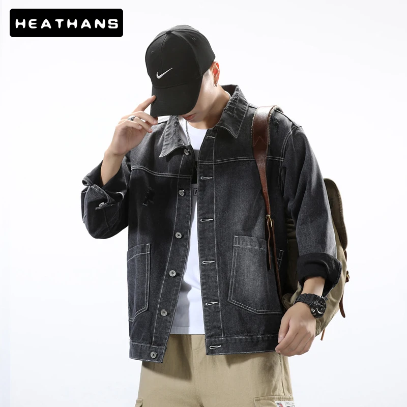 Denim Jacket Men's Loose Personality Holes Jean Jacket Mens European American Spring Autumn Handsome Jacket Male Fashion Clothes
Denim Jacket Men's Loose Personality Holes Jean Jacket Mens European American Spring Autumn Handsome Jacket Male Fashion Clothes