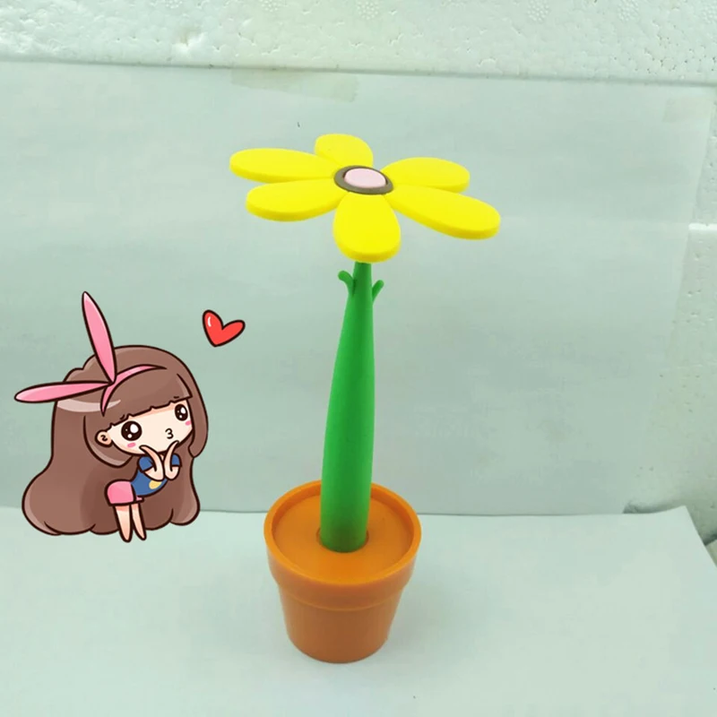 Office Desktop Decoration Soft Rubber Touch Flower Creative Cute Realistic Cartoon Plant Sun Flower Potted Ballpoint Pen Random
Office Desktop Decoration Soft Rubber Touch Flower Creative Cute Realistic Cartoon Plant Sun Flower Potted Ballpoint Pen Random