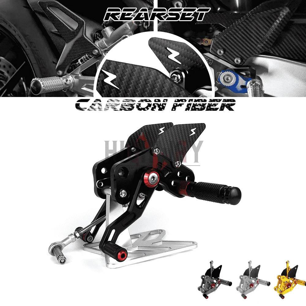 Carbon Fiber & CNC Motorcycle Rear Set Footrest Pegs Rearset Accessories For KAWASAKI Z125 Z 125 2017-2018
Carbon Fiber & CNC Motorcycle Rear Set Footrest Pegs Rearset Accessories For KAWASAKI Z125 Z 125 2017-2018