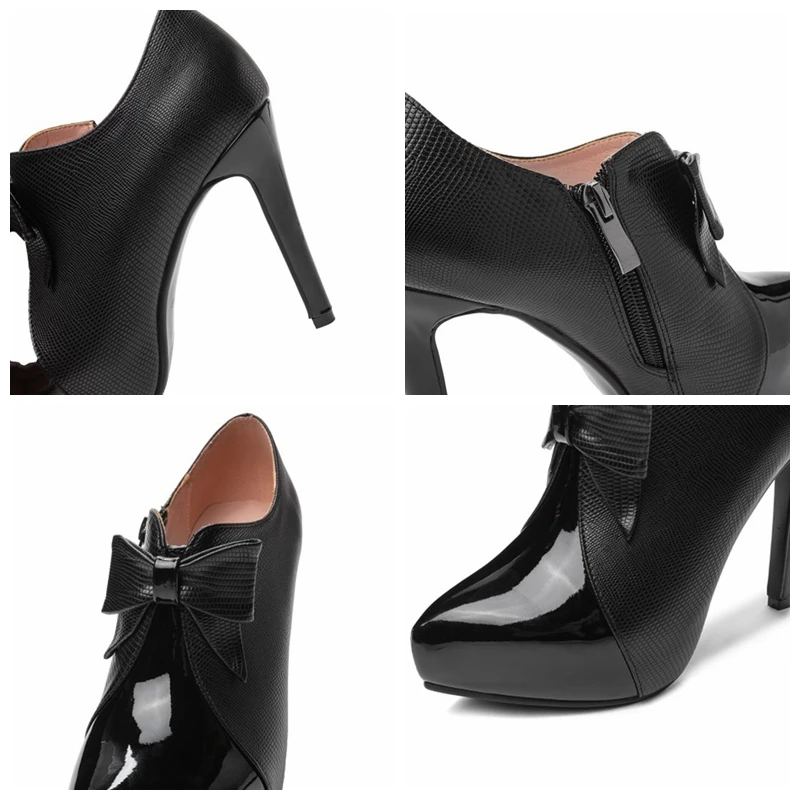 ORCHA LISA Female Spring Autumn Pumps Pointed Toe 12.5cm Thin HIgh Heels Patent Leather Zipper Bowtie Plus size 33-43 Date C1905
ORCHA LISA Female Spring Autumn Pumps Pointed Toe 12.5cm Thin HIgh Heels Patent Leather Zipper Bowtie Plus size 33-43 Date C1905