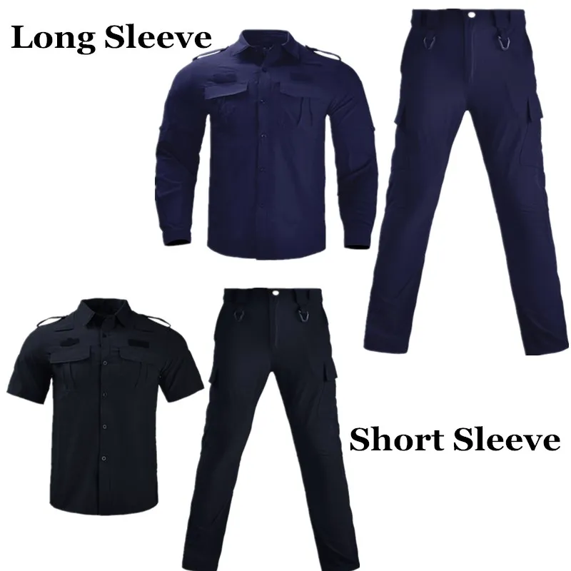 Quick Dry Long & Short Sleeve Combat Training Clothes Plus Size Men Outdoor Security Uniform Tactical Military Shirt Pants Suits
Quick Dry Long & Short Sleeve Combat Training Clothes Plus Size Men Outdoor Security Uniform Tactical Military Shirt Pants Suits