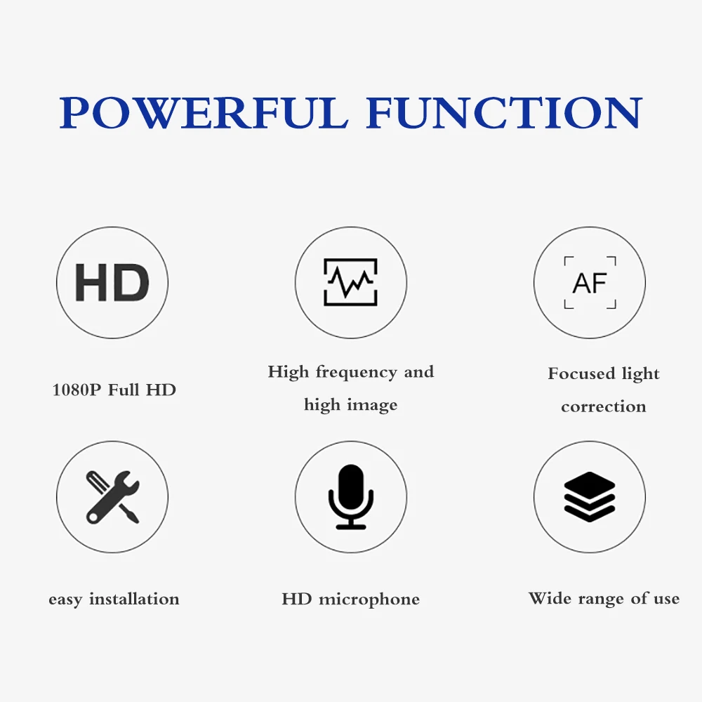 Computer Camera 1080p HD Camera USB Cable Automatic Focus PC Camera Built-In Black Webcam For Video Calling Video Conference
Computer Camera 1080p HD Camera USB Cable Automatic Focus PC Camera Built-In Black Webcam For Video Calling Video Conference