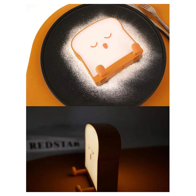 Toast Night Light Light Bedside Light USB Creative Cute Cartoon Bedside Bedroom Atmosphere LED Table Lamp
Toast Night Light Light Bedside Light USB Creative Cute Cartoon Bedside Bedroom Atmosphere LED Table Lamp