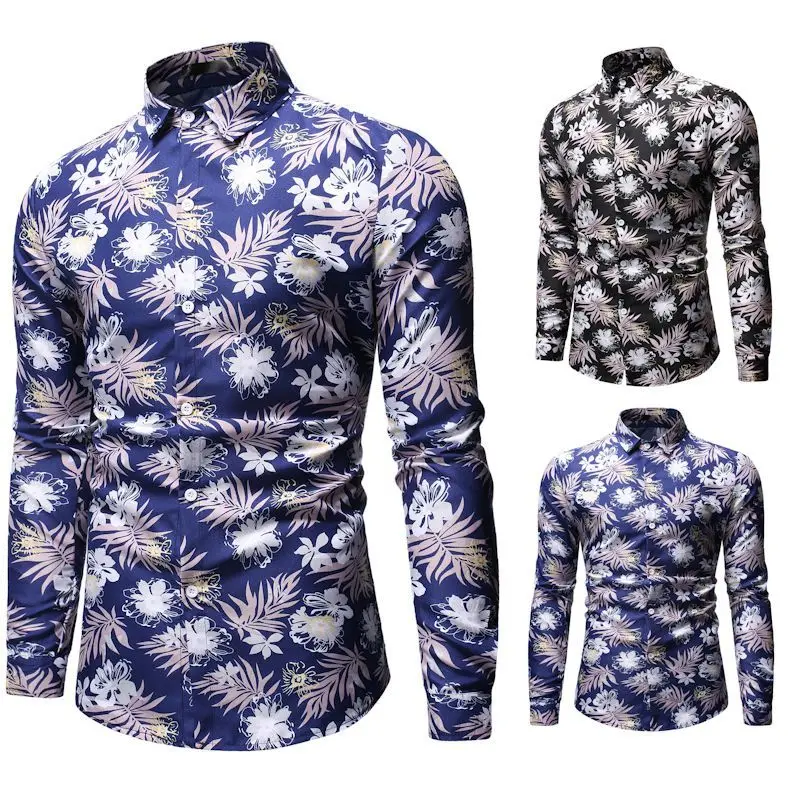 Men's Long Sleeved Shirt Turn Down Collar Floral Cardigan Shirt Casual Slim Beach Type Single-Breasted Tops
Men's Long Sleeved Shirt Turn Down Collar Floral Cardigan Shirt Casual Slim Beach Type Single-Breasted Tops