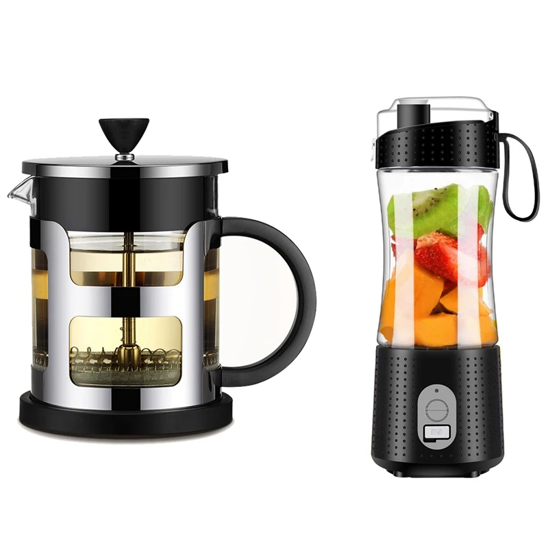1L French Press Stainless Steel Coffee Pot Maker & Portable Blender Personal Size Blender For Smoothies
1L French Press Stainless Steel Coffee Pot Maker & Portable Blender Personal Size Blender For Smoothies