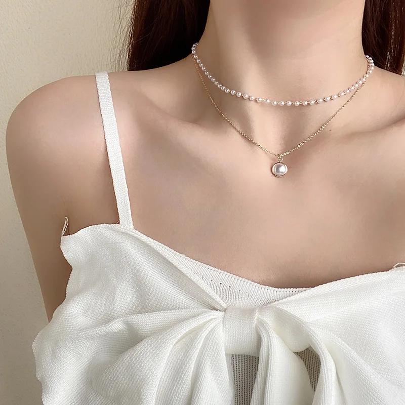 Personalized Double Layer Necklace Ins Vintage Pearl Clavicle Chain Fashion Fishtail Pendant Neck Chain Necklaces for Women
Personalized Double Layer Necklace Ins Vintage Pearl Clavicle Chain Fashion Fishtail Pendant Neck Chain Necklaces for Women