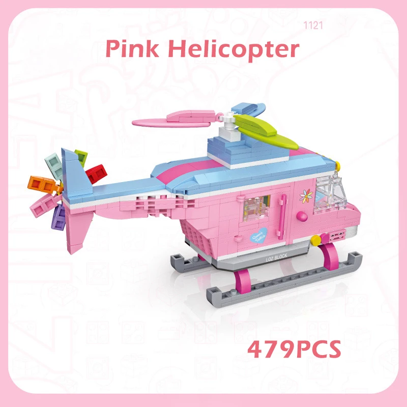 Granule Block Creative Puzzle Pink Helicopter Model Building Bricks Educational DIY Toy Birthday Present for Girls Children Kids 
Granule Block Creative Puzzle Pink Helicopter Model Building Bricks Educational DIY Toy Birthday Present for Girls Children Kids