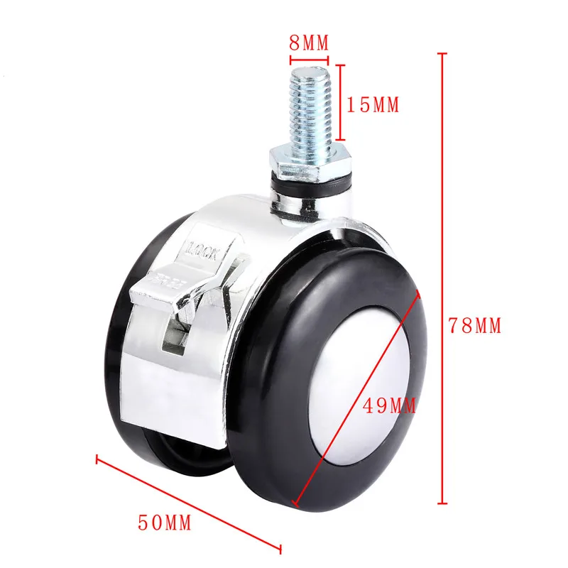 Мебельные ролики Рицинус, 2 дюйма
Мебельные ролики Рицинус, 2 дюйма