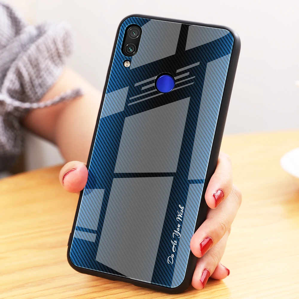 Градиентный чехол из закаленного стекла для Xiaomi Redmi K20 Note 7 6 5 Pro Ретро телефона