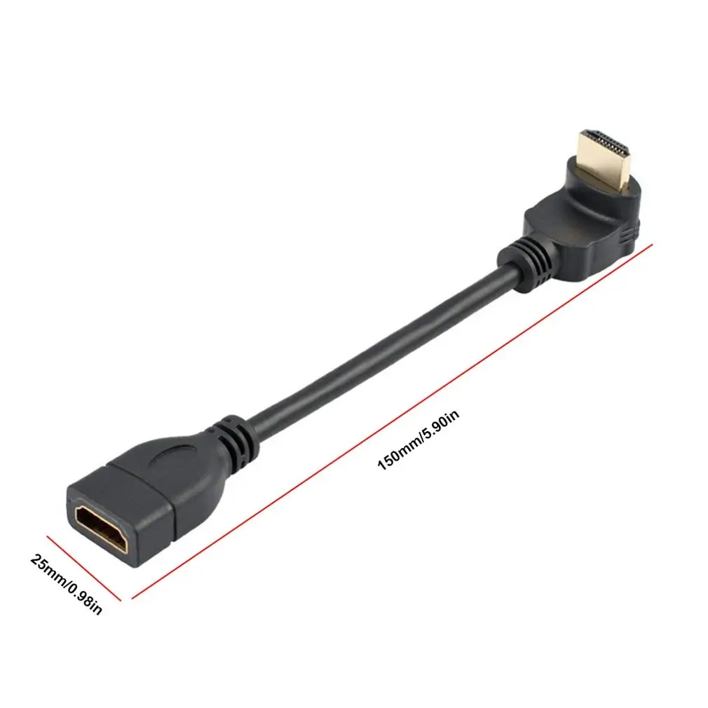 90 Degree Angle HDMI-compatible Extension Extended Cable Male to Female HDMI-compatible 4K for HD TV LCD Laptop PS3 Projector
90 Degree Angle HDMI-compatible Extension Extended Cable Male to Female HDMI-compatible 4K for HD TV LCD Laptop PS3 Projector