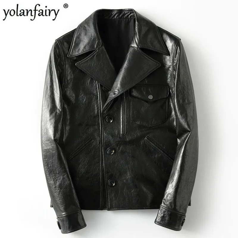 Men's Leather Jacket Genuine Sheepsikin Leather Jacket Men Wax Plus Size Motorcycle Leather Blazer Coat 2020 KFS19M010 KJ2176
Men's Leather Jacket Genuine Sheepsikin Leather Jacket Men Wax Plus Size Motorcycle Leather Blazer Coat 2020 KFS19M010 KJ2176