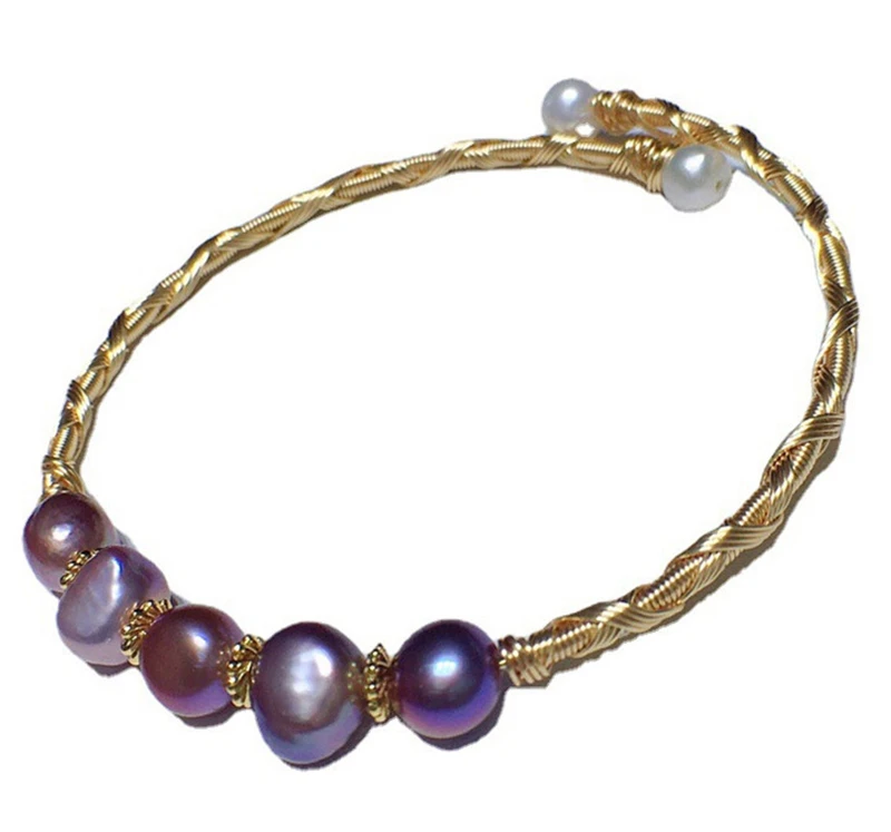 HABITOO Charming Natural 8-9mm Purple Baroque Freshwater Cultured Pearl Handmade Copper Wire Cross Bracelet Bangle Jewelry Gift
HABITOO Charming Natural 8-9mm Purple Baroque Freshwater Cultured Pearl Handmade Copper Wire Cross Bracelet Bangle Jewelry Gift