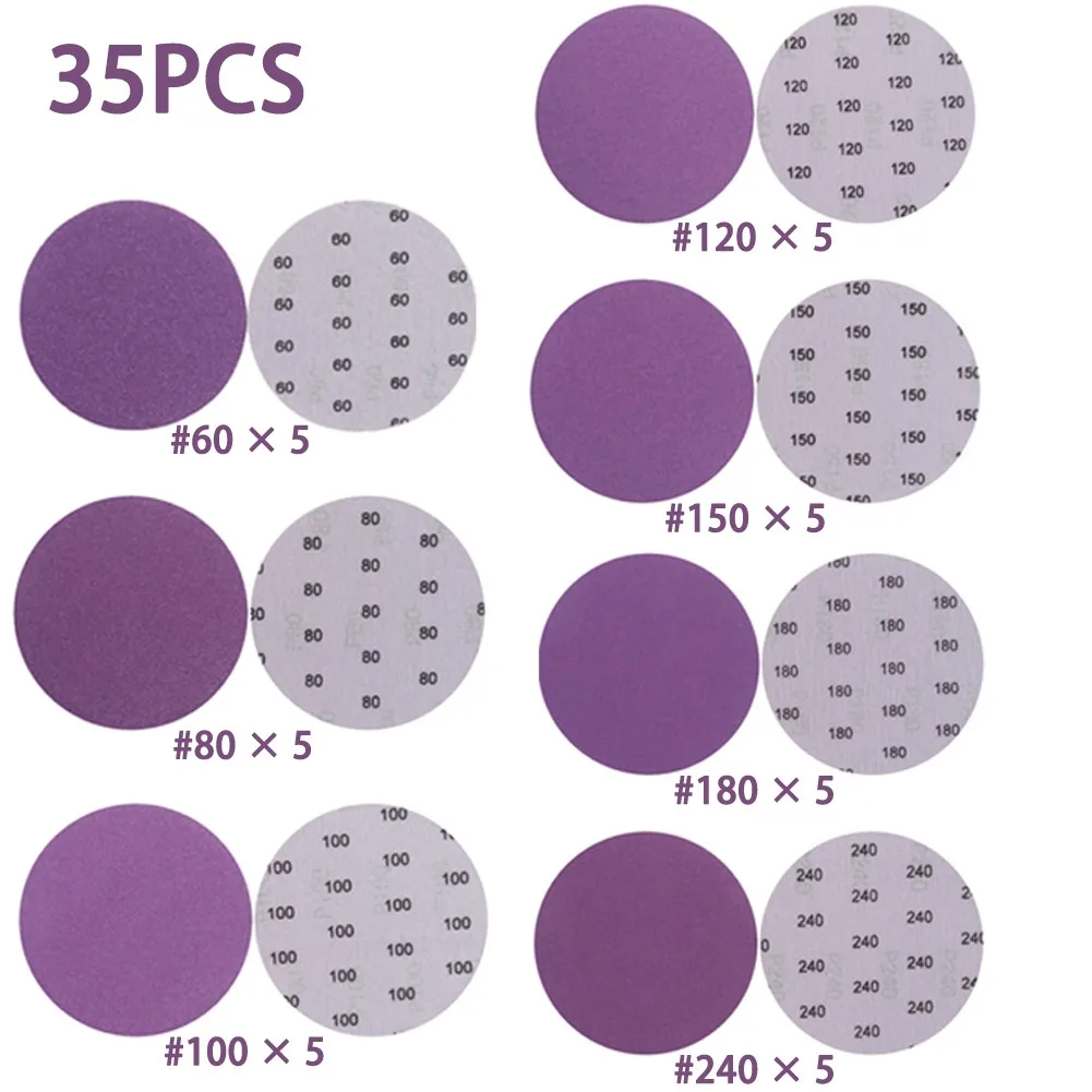 35PCS 5 Inch Sanding Discs Hook Loop Sandpaper Aluminum Polishing Grinding Wheel Waterproof Circular Sand Papers Abrasive Tools
35PCS 5 Inch Sanding Discs Hook Loop Sandpaper Aluminum Polishing Grinding Wheel Waterproof Circular Sand Papers Abrasive Tools