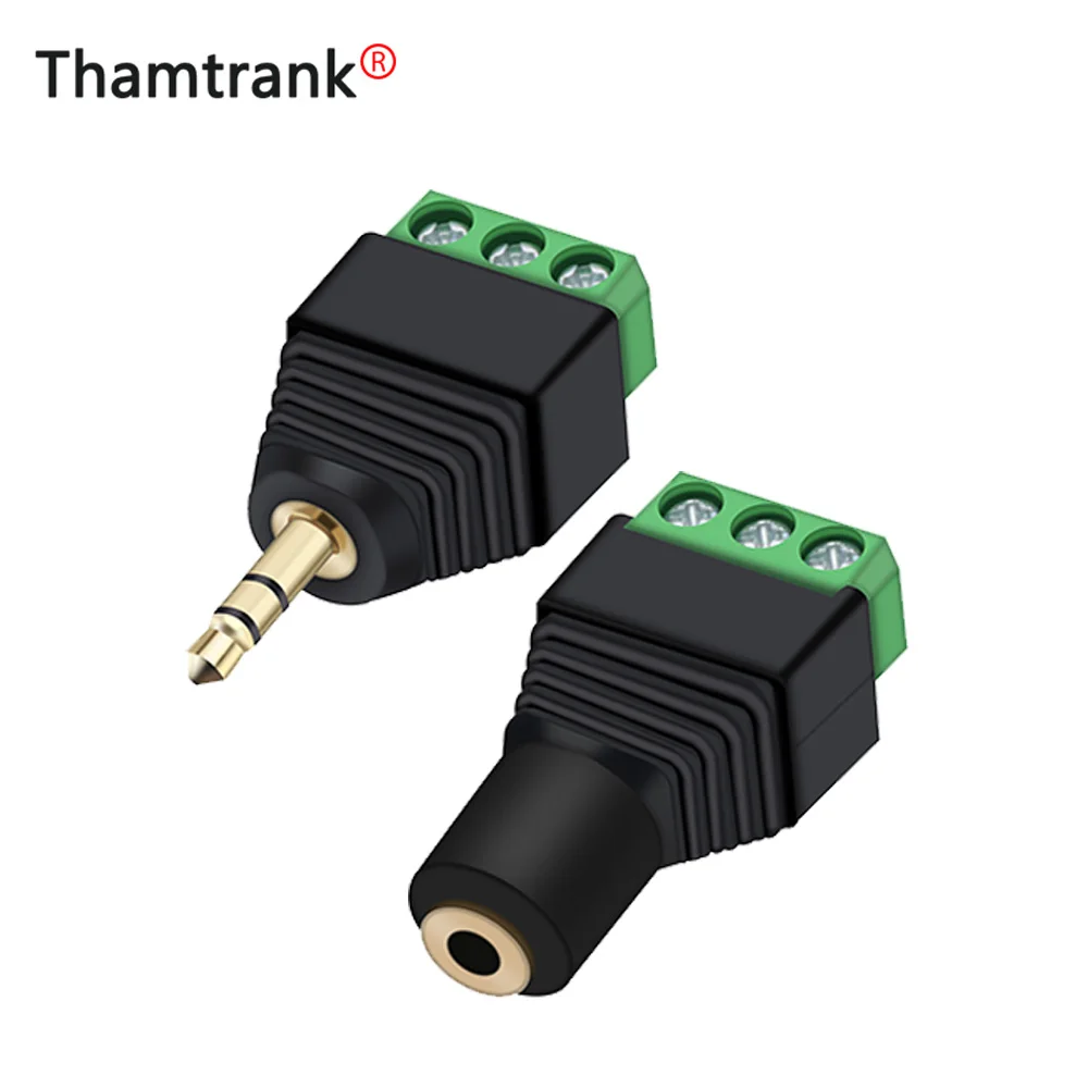 2.5mm 3ploe 1/8 Inch Stereo Male Plug to AV Screw Video Balun Terminal Jack 2.5 mm Female 3 pin Terminal Block Plug Connector
2.5mm 3ploe 1/8 Inch Stereo Male Plug to AV Screw Video Balun Terminal Jack 2.5 mm Female 3 pin Terminal Block Plug Connector