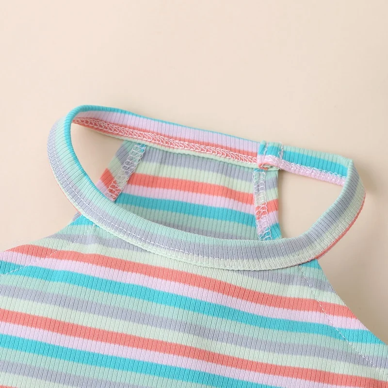 New Summer Cute Baby Girl Princess Dress Kids Dresses for Girl Colorful Striped Sleeveless Ruffles Cool Toddler Girl Dress 1-6Y
New Summer Cute Baby Girl Princess Dress Kids Dresses for Girl Colorful Striped Sleeveless Ruffles Cool Toddler Girl Dress 1-6Y