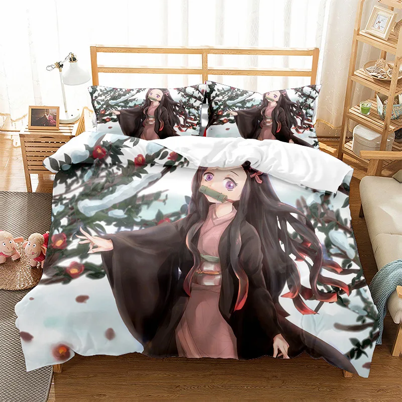 Demon Slayer Bedding Set with Zipper Pillowcases Polyester Microfiber 2/3 Piece Anime Comforter Set Bedspreads for Home Decor
Demon Slayer Bedding Set with Zipper Pillowcases Polyester Microfiber 2/3 Piece Anime Comforter Set Bedspreads for Home Decor