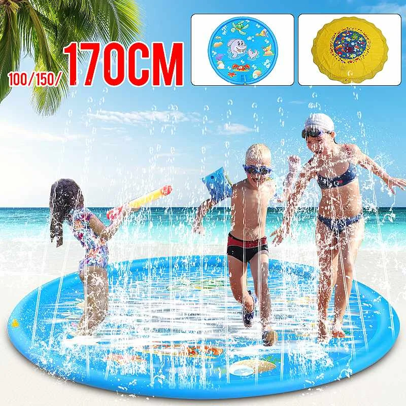 Sprinkle Splash Play Mat Fun Spray Toys Inflatable Splash Pad Water Toys Cooling Water Mats Swimming Pools Outdoor 100/170CM
Sprinkle Splash Play Mat Fun Spray Toys Inflatable Splash Pad Water Toys Cooling Water Mats Swimming Pools Outdoor 100/170CM