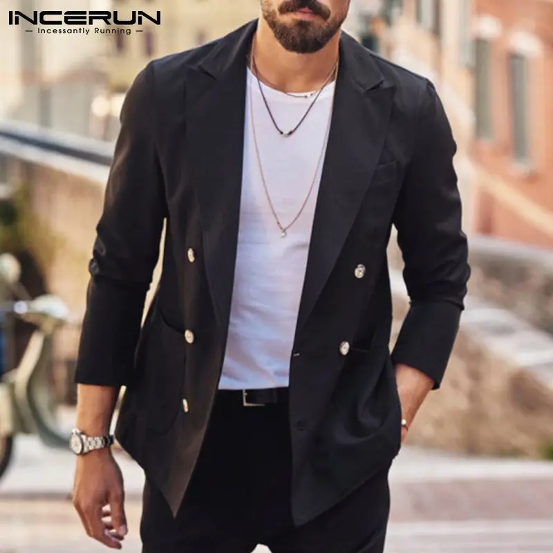 Пиджак INCERUN 7 мужской однотонный, модная уличная одежда с отложным воротником, двубортный костюм с длинным рукавом, Повседневная тонкая курт...
Пиджак INCERUN 7 мужской однотонный, модная уличная одежда с отложным воротником, двубортный костюм с длинным рукавом, Повседневная тонкая курт...