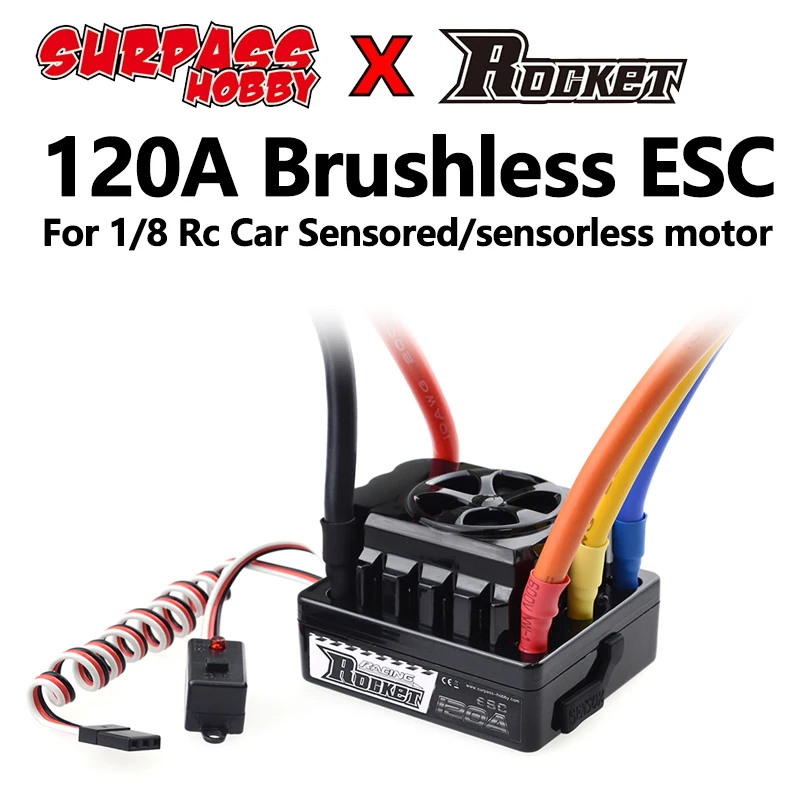 Бесщеточный электродвигатель Surpass Hobby Rocket 120A ESC Бессенсорный Электрический контроллер скорости 6 в 8,4 в/3A BEC для 1/8 RC багги-монстр
Бесщеточный электродвигатель Surpass Hobby Rocket 120A ESC Бессенсорный Электрический контроллер скорости 6 в 8,4 в/3A BEC для 1/8 RC багги-монстр