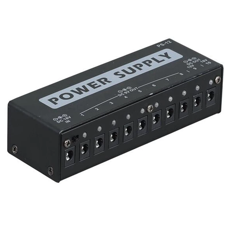 Guitar Effect Power Supply 2 Plus 10 Isolated Output for 9V 12V 18V Pedal Short Circuit/Over Current Protection,EU Plug
Guitar Effect Power Supply 2 Plus 10 Isolated Output for 9V 12V 18V Pedal Short Circuit/Over Current Protection,EU Plug