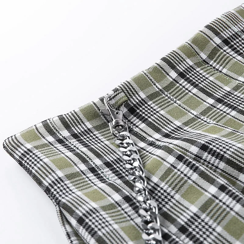 Harajuku High Waist Plaid Skirts Women Streetwear Gothic Punk Patckwork Mini Skirts Female Casual Sexy Skirt
Harajuku High Waist Plaid Skirts Women Streetwear Gothic Punk Patckwork Mini Skirts Female Casual Sexy Skirt