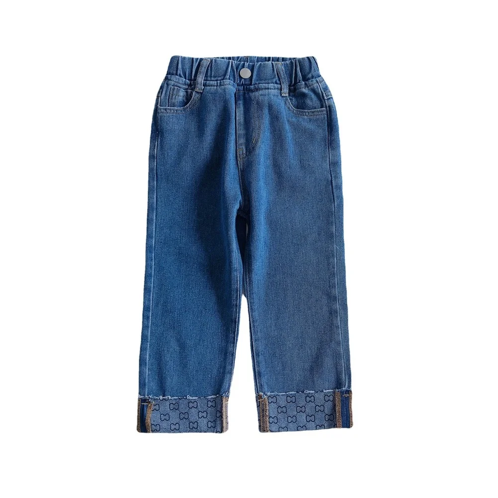 Girls 2021 Spring Autumn Wide Leg Denim Pants Solid Elastic Waist Kids Jeans Korean Straight 2-7 Years Old Children's Trousers
Girls 2021 Spring Autumn Wide Leg Denim Pants Solid Elastic Waist Kids Jeans Korean Straight 2-7 Years Old Children's Trousers