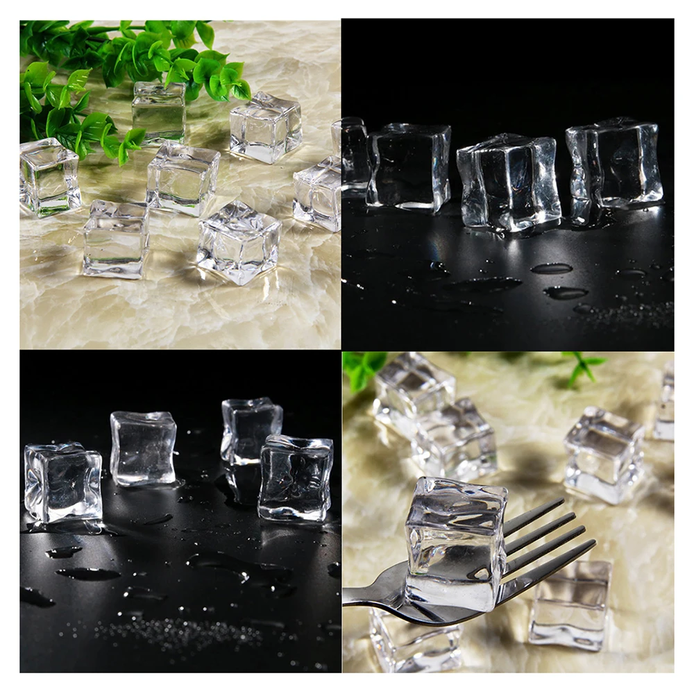 5Pcs Reusable Fake Ice Cubes Artificial Acrylic Crystal Cubes Party Decor Whisky Drinks Display Photography Prop 25mm 
5Pcs Reusable Fake Ice Cubes Artificial Acrylic Crystal Cubes Party Decor Whisky Drinks Display Photography Prop 25mm