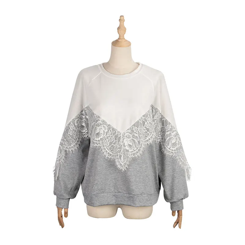 2020 New Autumn Winter Elegant Hollow Out Lace Pullover Hoodies Women Casual O Neck Patchwork Ladies Hoodies
2020 New Autumn Winter Elegant Hollow Out Lace Pullover Hoodies Women Casual O Neck Patchwork Ladies Hoodies