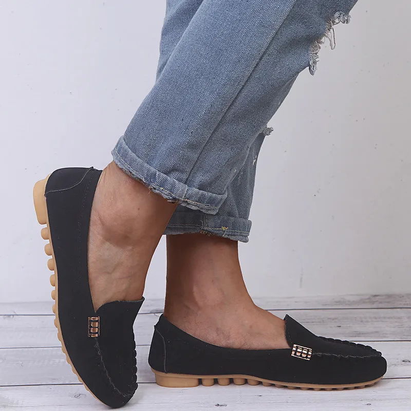 Women Shoes 2021 Spring Autumn Flats Shoes Soft Round Toe Black Flat Slips Women's Shoes Female Casual Flat Loafers
Women Shoes 2021 Spring Autumn Flats Shoes Soft Round Toe Black Flat Slips Women's Shoes Female Casual Flat Loafers