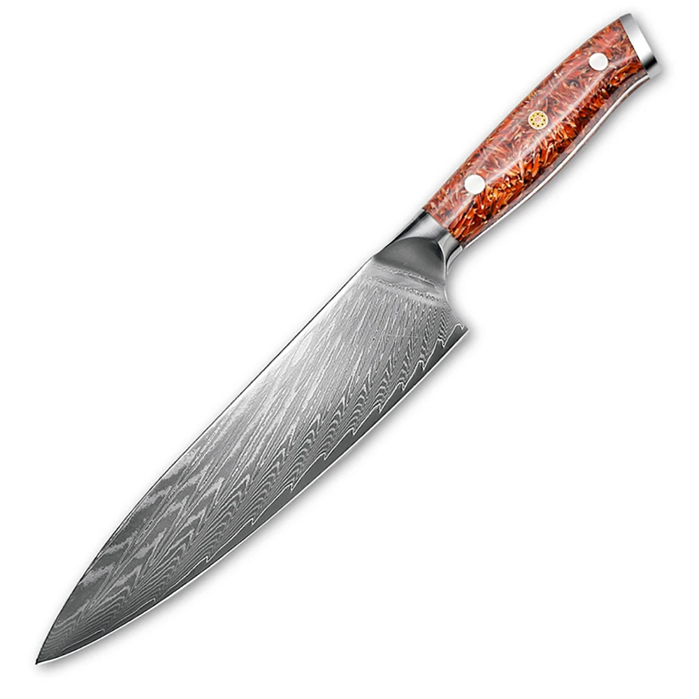 XSG 8-дюймовый роскошный шеф-нож с ручкой из смолы VG10, Дамаск, японский Мясницкий мясницкий нож, супер стальные острые лезвия, кухонные ножи
XSG 8-дюймовый роскошный шеф-нож с ручкой из смолы VG10, Дамаск, японский Мясницкий мясницкий нож, супер стальные острые лезвия, кухонные ножи