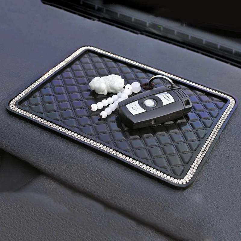 

18*14cm Anti Slip Mat Crystal Rhinestone Automobile Silicone Non-Slip Mat Pad Car Sticky for GPS Phone Car Interior Accessories