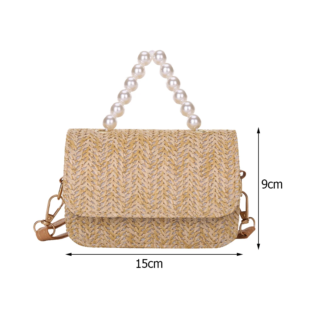Fashion Women Straw Woven Pearl Shoulder Crossbody Bag Casual All-matchMessenger Bag Ladies Beach Vacation Small Handbags Purse
Fashion Women Straw Woven Pearl Shoulder Crossbody Bag Casual All-matchMessenger Bag Ladies Beach Vacation Small Handbags Purse
