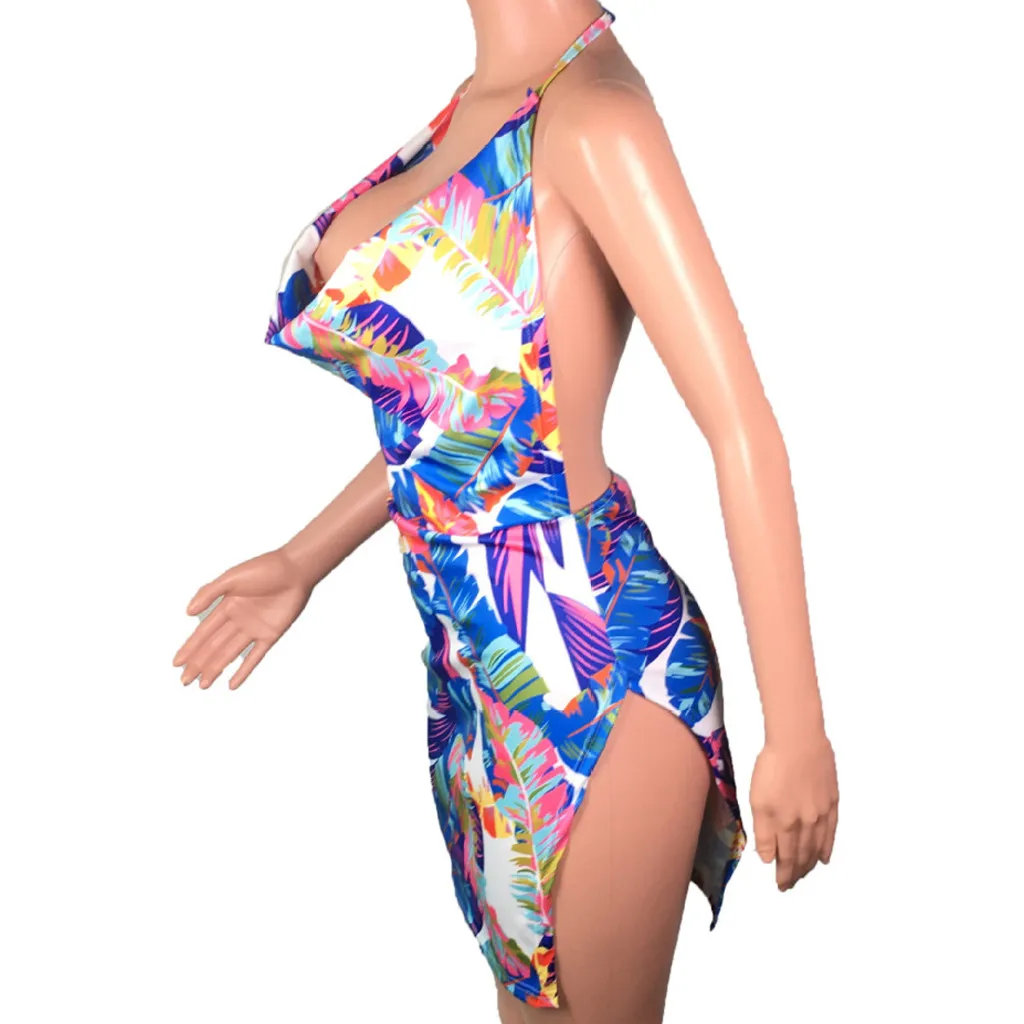 Home&Nest Womens Fashion Sexy Printed Sleeveless Backless Mini Split Dress Casual V-Neck Bandage Evening Party Dress Summer 2020
Home&Nest Womens Fashion Sexy Printed Sleeveless Backless Mini Split Dress Casual V-Neck Bandage Evening Party Dress Summer 2020