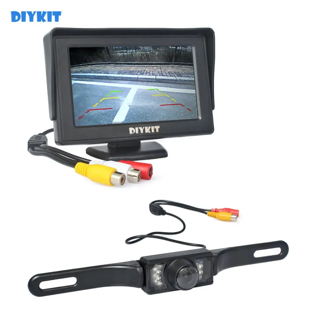 4,3-дюймовый TFT ЖК-монитор для автомобиля DIYKIT, комплект заднего вида, камера заднего вида ИК HD, Система помощи при парковке
4,3-дюймовый TFT ЖК-монитор для автомобиля DIYKIT, комплект заднего вида, камера заднего вида ИК HD, Система помощи при парковке