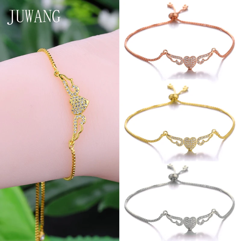 JUWANG 2020 New Fashion DIY Chain Bracelets Jewelry For Woman Zirconia Pave Setting Angel Wings Charm Adjustable Link Bracelet
JUWANG 2020 New Fashion DIY Chain Bracelets Jewelry For Woman Zirconia Pave Setting Angel Wings Charm Adjustable Link Bracelet