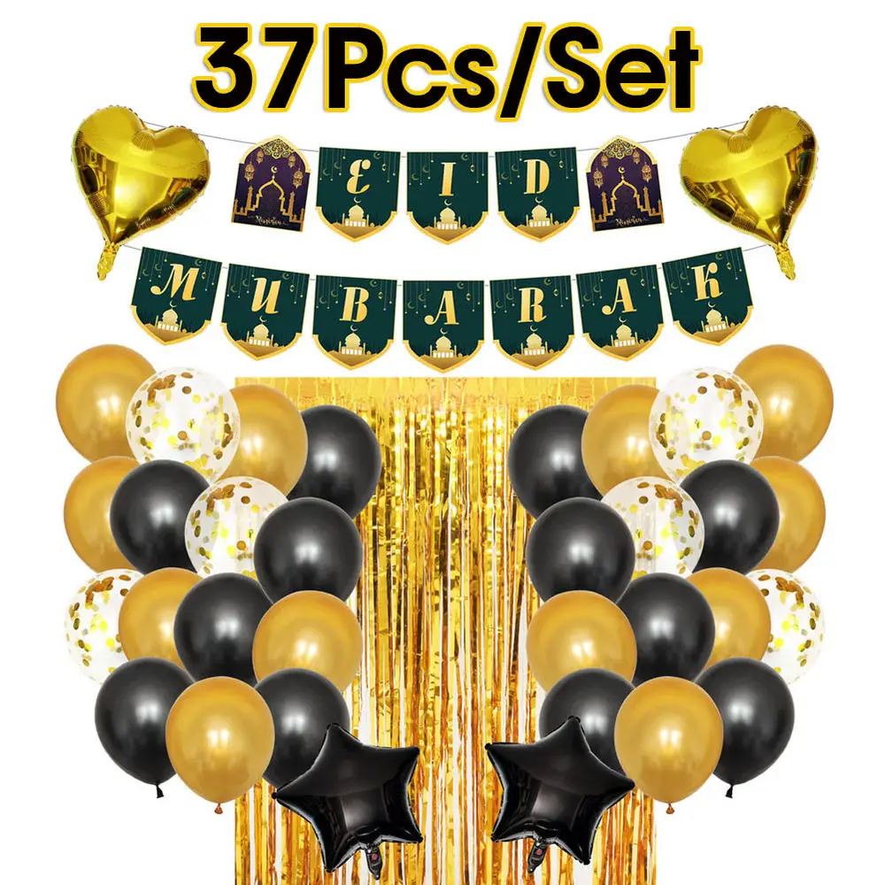 37pcs/set Eid Mubarak Ramadan Decor Pentagram Banner Party Foil Balloons Kareem Home Party Decoration Supplies Uk
37pcs/set Eid Mubarak Ramadan Decor Pentagram Banner Party Foil Balloons Kareem Home Party Decoration Supplies Uk