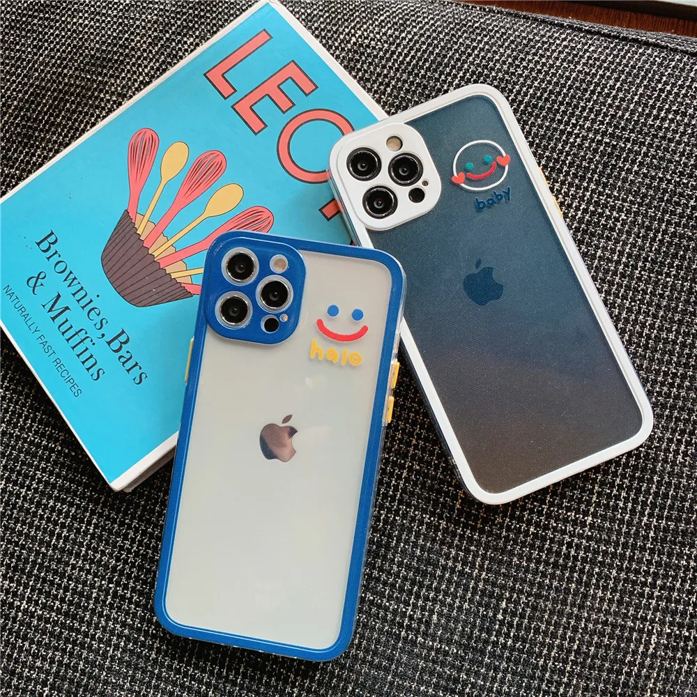 Smiley Face Lens protection TPU phone case for iPhone 12Pro Max 11 7 8 Plus X XR XS MAX Transparen Anti knock Phone Cover
Smiley Face Lens protection TPU phone case for iPhone 12Pro Max 11 7 8 Plus X XR XS MAX Transparen Anti knock Phone Cover
