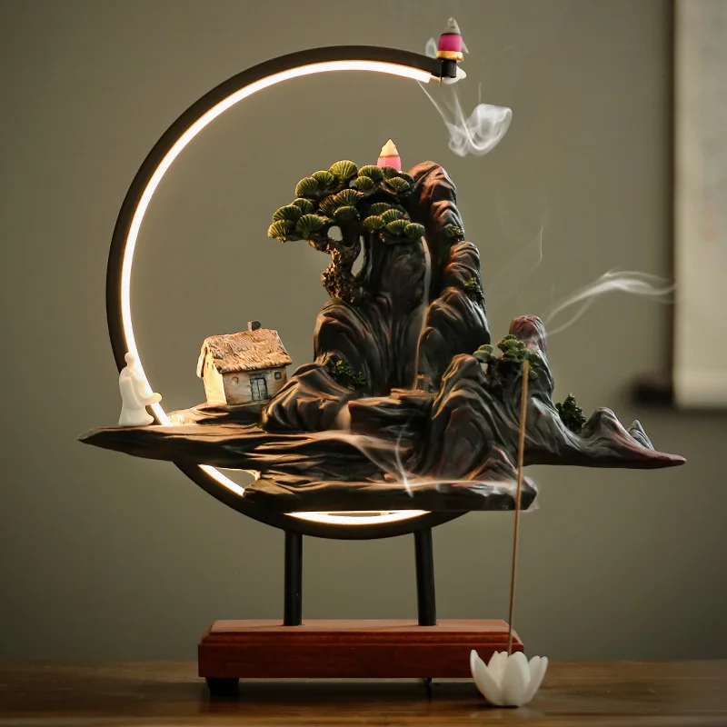 Zen Backflow Incense Burner Rockery Waterfall Indoor Aromatherapy Burner Aroma Diffuser Bruleur Encens Home Decoration EB5XL
Zen Backflow Incense Burner Rockery Waterfall Indoor Aromatherapy Burner Aroma Diffuser Bruleur Encens Home Decoration EB5XL