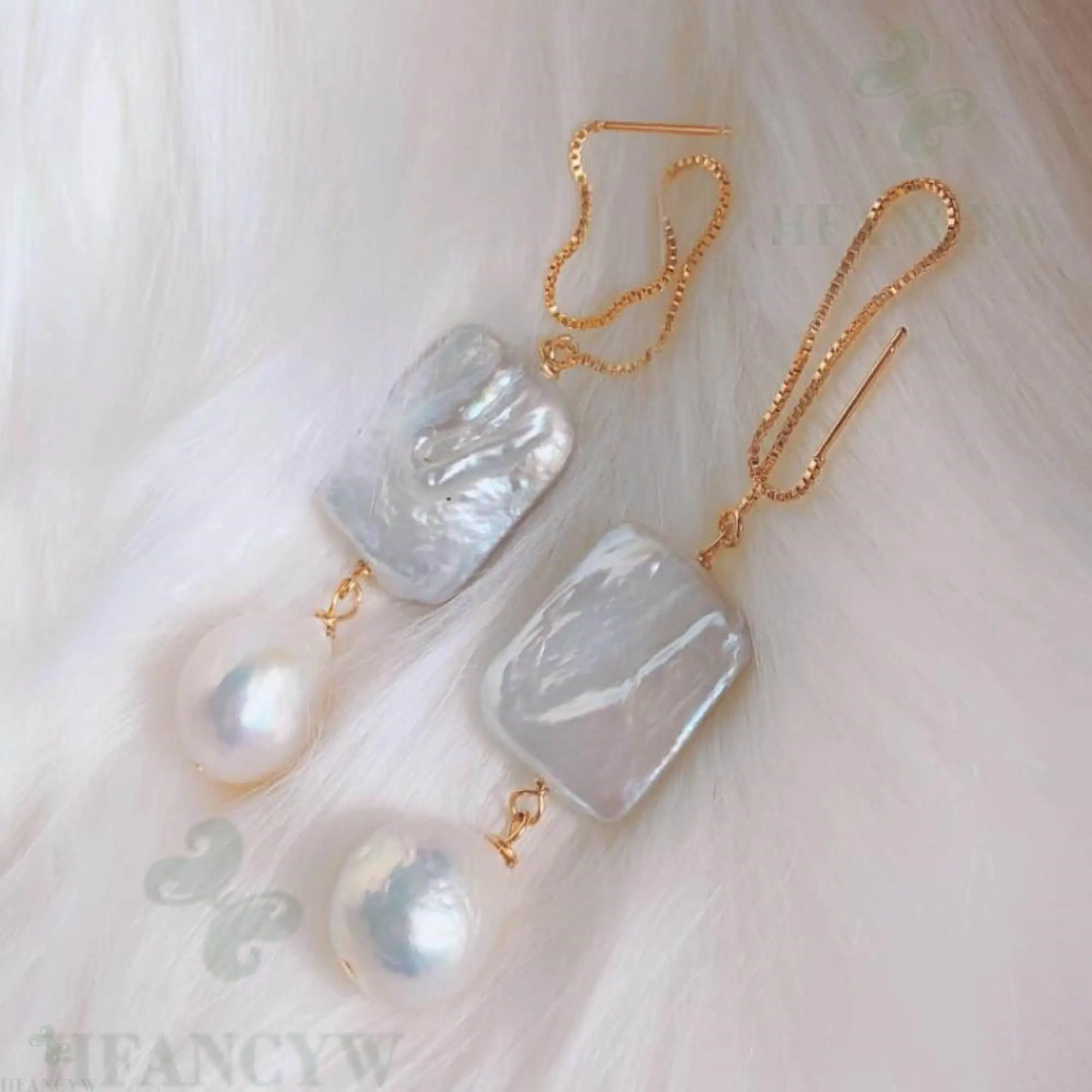 White Baroque Pearl Long Section Earring 18k Ear Stud Jewelry Women Dangle Classic Party Irregular Natural Aurora AAA Luxury
White Baroque Pearl Long Section Earring 18k Ear Stud Jewelry Women Dangle Classic Party Irregular Natural Aurora AAA Luxury