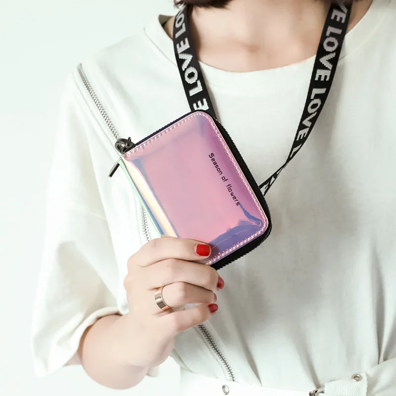 Маленький кошелек с голографическим рисунком Женская Роскошная брендовая