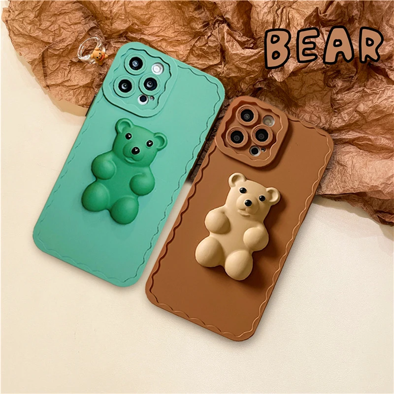 3D Cute Cartoon Solid Color Cartoon Bear Phone Case For iPhone 13 12 11 Pro Max SE 2020 XR XS MAX 7 8 Plus Soft Silicone Covers
3D Cute Cartoon Solid Color Cartoon Bear Phone Case For iPhone 13 12 11 Pro Max SE 2020 XR XS MAX 7 8 Plus Soft Silicone Covers