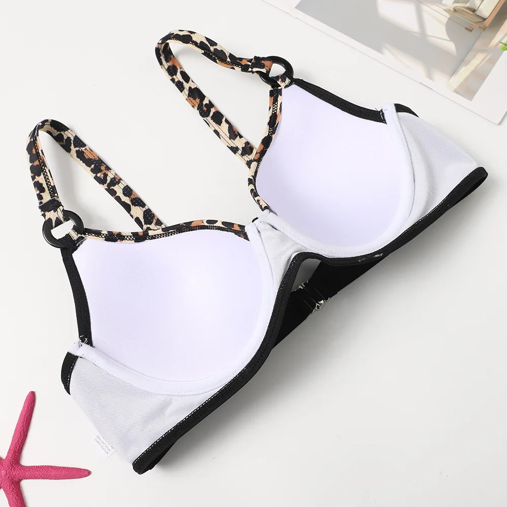 Sexy Push Up Bikini Set Leopard Print Swimsuit Female Halter Bandage Black Swimwear Women Retro Biquini Swimming Bathing Suit 
Sexy Push Up Bikini Set Leopard Print Swimsuit Female Halter Bandage Black Swimwear Women Retro Biquini Swimming Bathing Suit