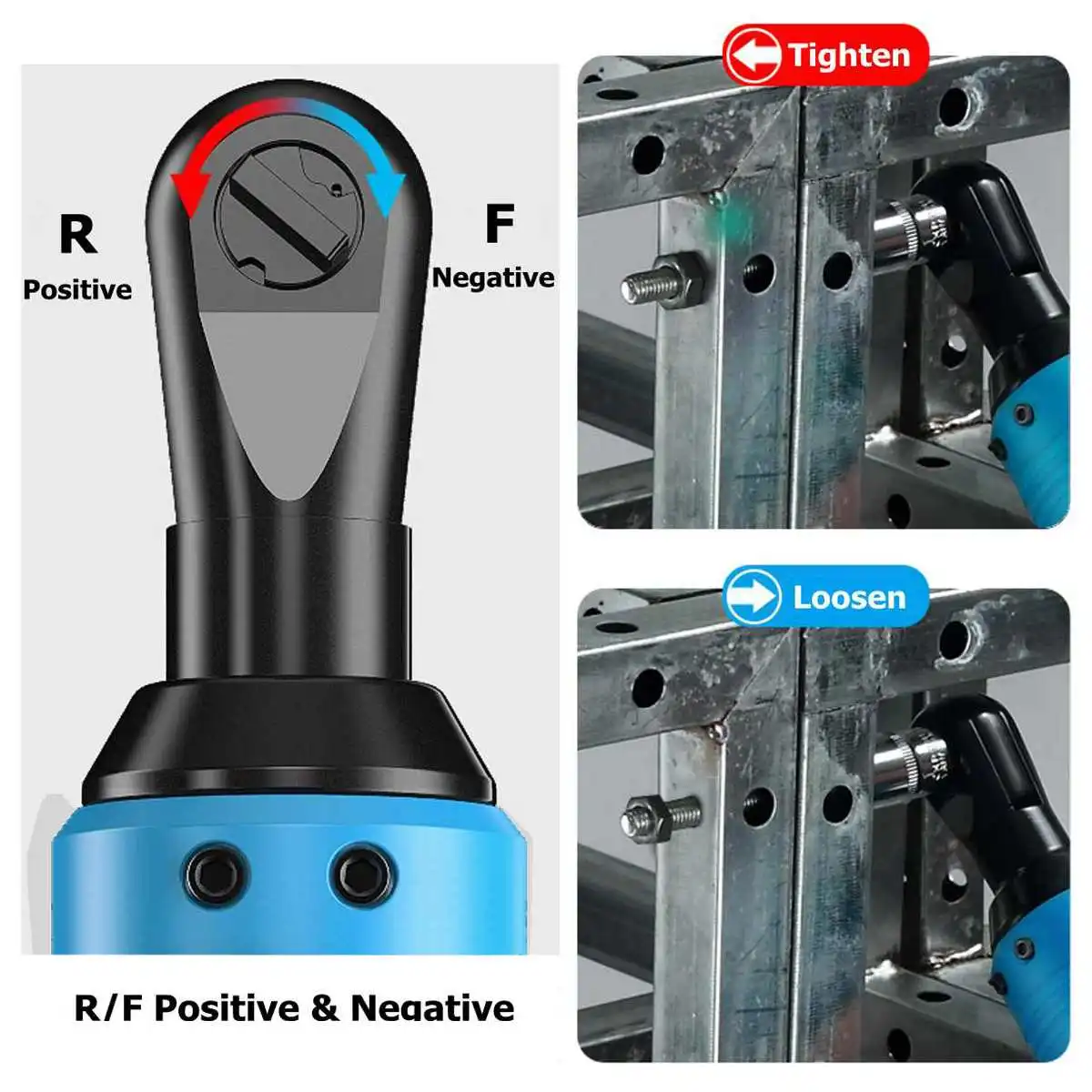 100Nm Electric Wrench 42Vf 3/8" Cordless Ratchet Rechargeable Scaffolding Right Angle Wrench Tool & 2 Battery Charger Socket Kit
100Nm Electric Wrench 42Vf 3/8" Cordless Ratchet Rechargeable Scaffolding Right Angle Wrench Tool & 2 Battery Charger Socket Kit