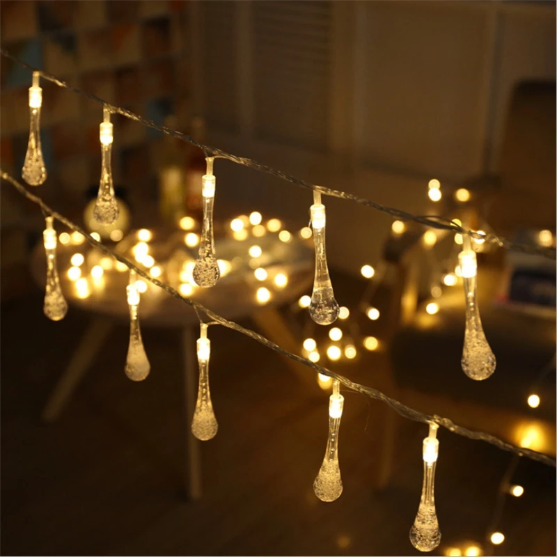 Led Fairy String Lights Water Drop Lamp String Garland USB Battery Opreated Indoor Decor for Wedding Christmas Decoration Xmas
Led Fairy String Lights Water Drop Lamp String Garland USB Battery Opreated Indoor Decor for Wedding Christmas Decoration Xmas