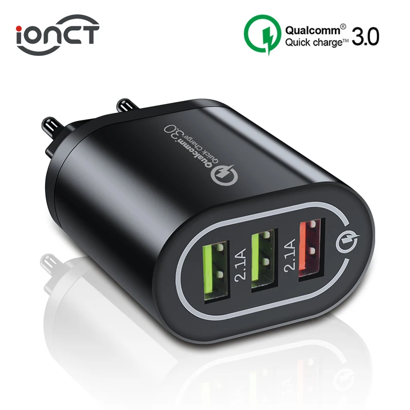 USB адаптер iONCT Универсальный 18 Вт qc 3 0 2 для быстрой зарядки Iphone|Зарядные