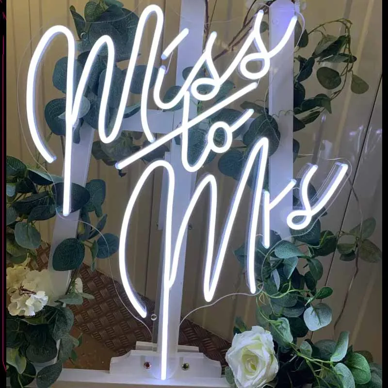 Индивидуальный светодиодный гибкий неоновый светильник Miss To Mrs, свадебное украшение для спальни, домашний Настенный декор, подсветка для бр... 
Индивидуальный светодиодный гибкий неоновый светильник Miss To Mrs, свадебное украшение для спальни, домашний Настенный декор, подсветка для бр...