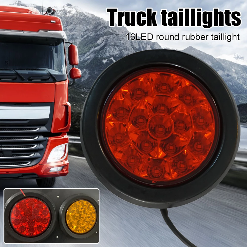 1/2PCS 16LED Car Taillight Backup Reverse Light 12V/24V Round Rubber Lamp Red Amber Warning Light for Truck Trailers RV
1/2PCS 16LED Car Taillight Backup Reverse Light 12V/24V Round Rubber Lamp Red Amber Warning Light for Truck Trailers RV