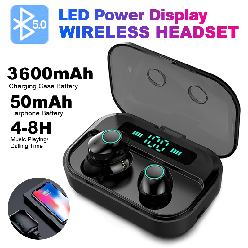 M7 Bluetooth наушники 3600 мАч Power Bank беспроводные наушники светодиодный наушники-вкладыши TWS с Сенсорное управление беспроводные наушники для iPhone ...
M7 Bluetooth наушники 3600 мАч Power Bank беспроводные наушники светодиодный наушники-вкладыши TWS с Сенсорное управление беспроводные наушники для iPhone ...