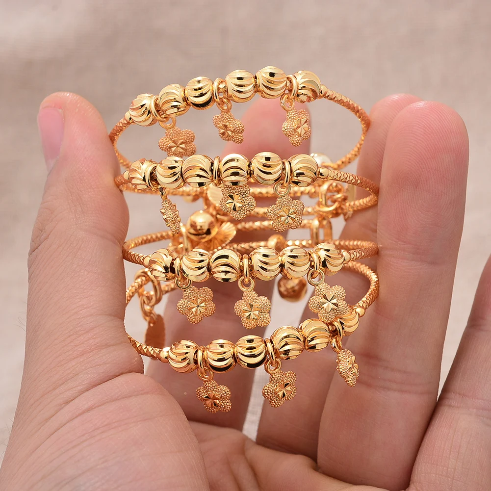 Flower France Small Child Gold Color Bangles For Girls Child Kids Adjustable Bracelets Baby Wear Bracelets Gift Blessing
Flower France Small Child Gold Color Bangles For Girls Child Kids Adjustable Bracelets Baby Wear Bracelets Gift Blessing